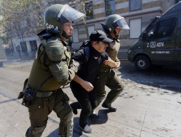 Marcha de la Cut culmina con incidentes en Santiago