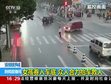 Fuertes Imágenes. Cámara capta dramático atropello de camioneta a un adolescente en China