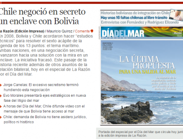 Periódico altiplánico: “Chile negoció en secreto una salida al mar con Bolivia”