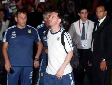 Selección argentina arribó al país para medirse a la 'Roja' de Pizzi