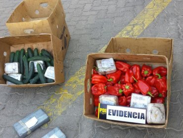 PDI incautó más de 3 mil millones de pesos en droga oculta en cajas de verduras