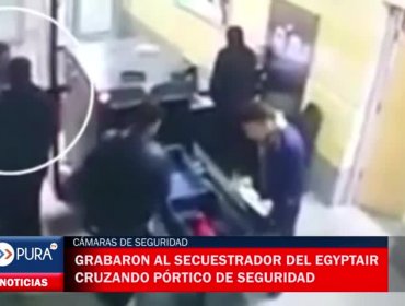 Cámaras de seguridad grabaron al secuestrador del EgyptAir cruzando pórtico de seguridad