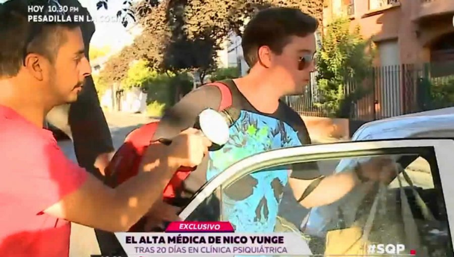 Nico Yunge estuvo internado en una clínica psiquiátrica