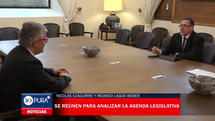 Nicolás Ezaguirre se reúne con Ricardo Lagos Weber para analizar la agenda legislativa