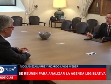 Nicolás Ezaguirre se reúne con Ricardo Lagos Weber para analizar la agenda legislativa