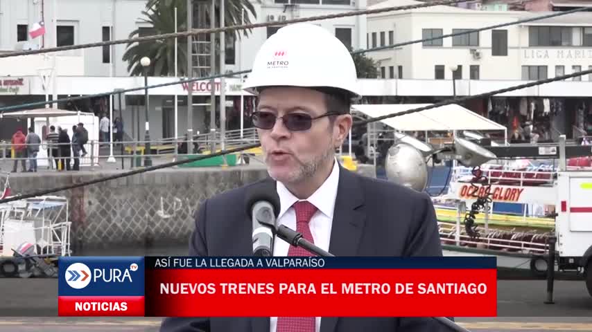 Así fue la llegada a Valparaíso de nuevos trenes para el Metro de Santiago