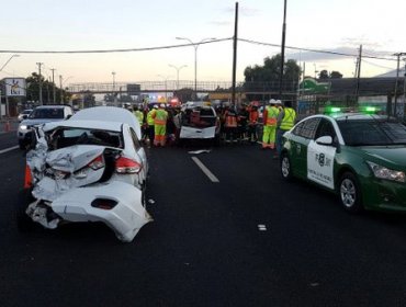 Accidente múltiple en Autopista Central deja 7 heridos