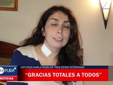 Así fue la reaparición de la Diputada Karla Rubilar tras estar internada con riesgo vital: “Gracias totales a todos”