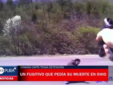 Cámara capta tensa detención de un fugitivo que pedía su muerte en Ohio