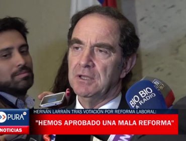 Hernán Larraín tras votación por reforma laboral: "Hemos aprobado una mala reforma"