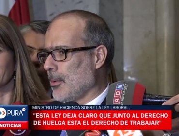 Ministro de Hacienda sobre ley laboral: "Esta ley deja claro que junto al derecho de huelga está el derecho de trabajar"