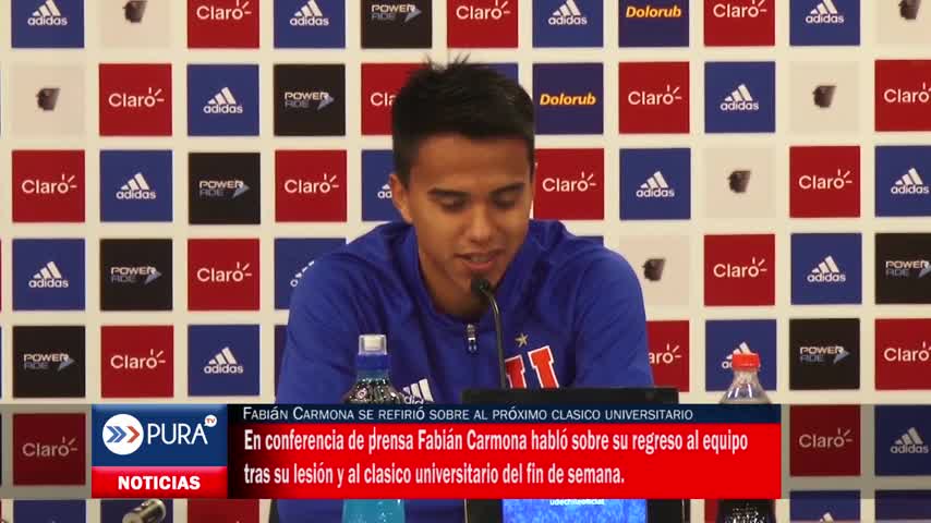 Fabián Carmona en conferencia de prensa se refiere al clásico universitario