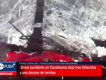 Grave accidente en ruta hacia Algarrobo