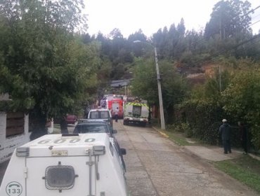 Derrumbe en construcción de Chiguayante deja atrapado a trabajadores