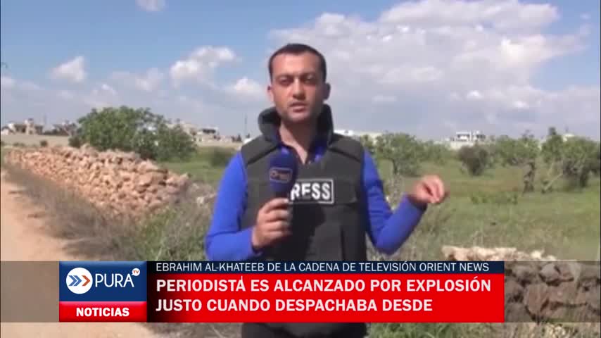 Periodista es alcanzado por explosión justo cuando despachaba desde siria