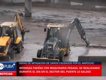 Obras de mitigación de daños causados por el Mapocho debido al temporal