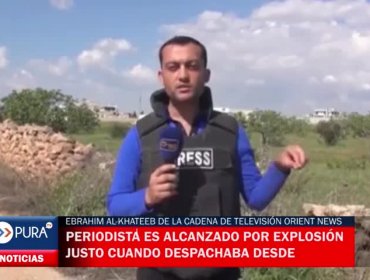 Periodista es alcanzado por explosión justo cuando despachaba desde siria