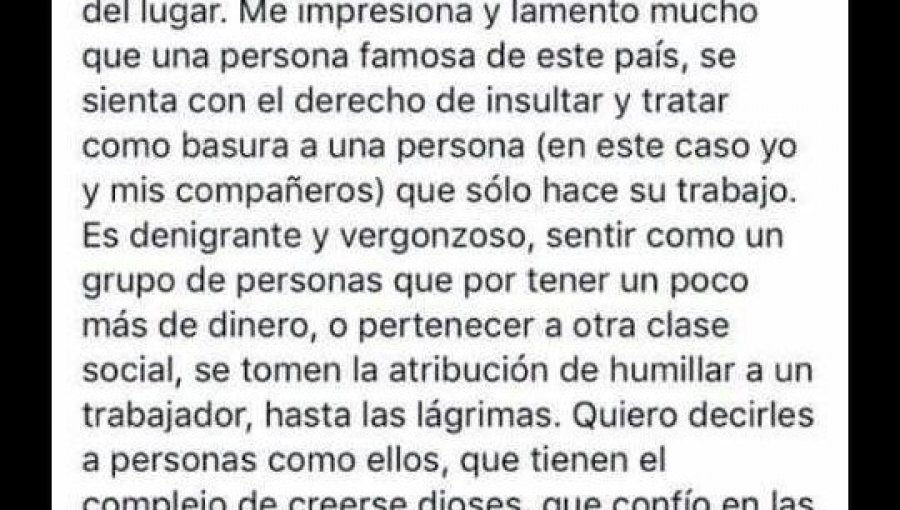 Catalina Pulido toma acciones legales contra la garzona que la acusó de maltrato