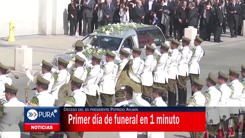 En 1 minuto Primer Dia Funeral de Estado Patricio Aylwin