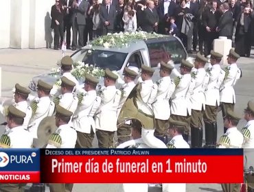 En 1 minuto Primer Dia Funeral de Estado Patricio Aylwin