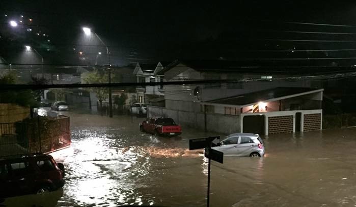 Tomé completamente inundado: Onemi declara Alerta Amarilla a causa de las lluvias