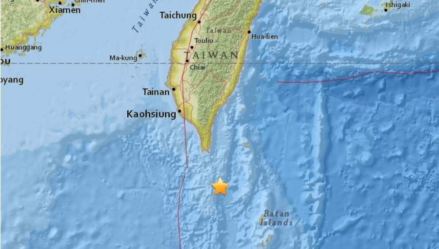 La costa de Taiwán registra un sismo de magnitud 5,3