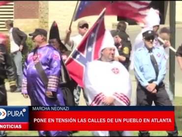 Marcha neonazi pone en tensión las calles de un pueblo en Atlanta