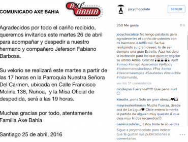 Famosos asistieron a emotiva ceremonia religiosa en honor a Jefferson Barbosa