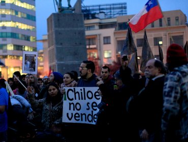 Marchas simultaneas en apoyo a los pescadores de Chiloé terminan con incidentes