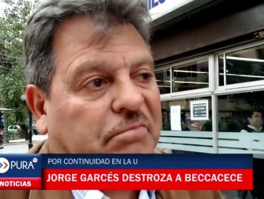 Jorge Garcés destroza a Sebastián Beccacece por su continuidad en la U