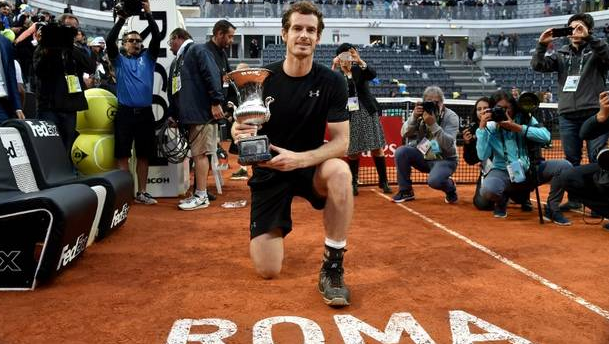 Andy Murray sorprendió a Novak Djokovic y se quedó con el título en Roma