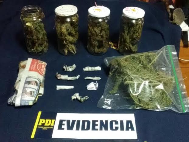 Incautan explosivos y droga en domicilio sospechoso en la comuna de Hijuelas