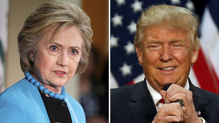 Donald Trump supera en las encuestas a Hillary Clinton en tres puntos