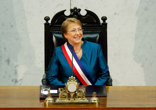 La presidenta Michelle Bachelet entrega su cuenta pública al país