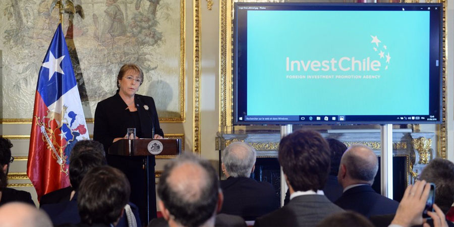 Gira presidencial:Bachelet encabeza lanzamiento internacional de InvestChile