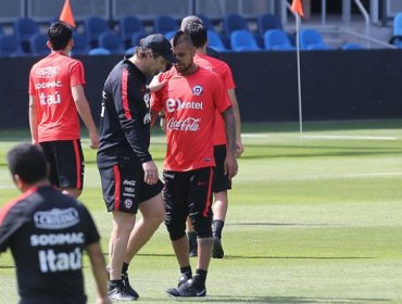 Copa América: La 'Roja' entrenó sin Orellana y con Vidal separado del grupo