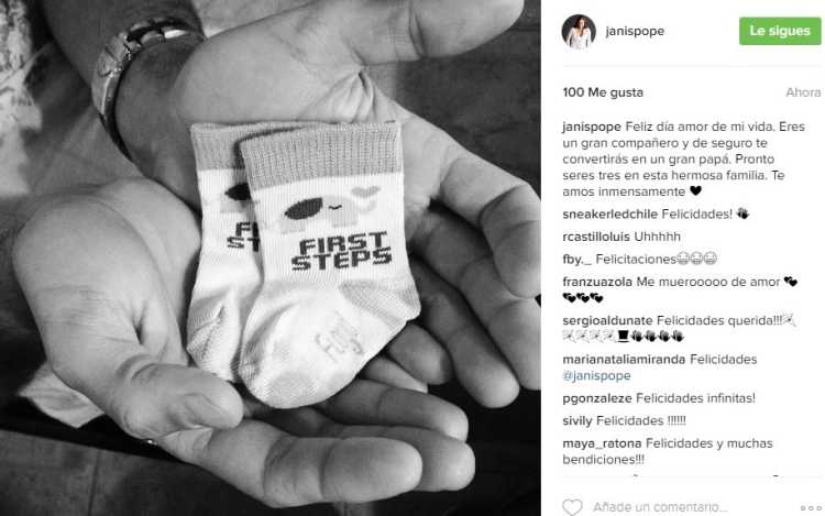 Janis Pope espera el día del padre para decir que esta embarazada