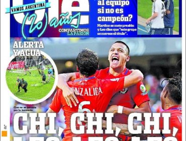 Diarios argentinos publicaron así el triunfo de Chile