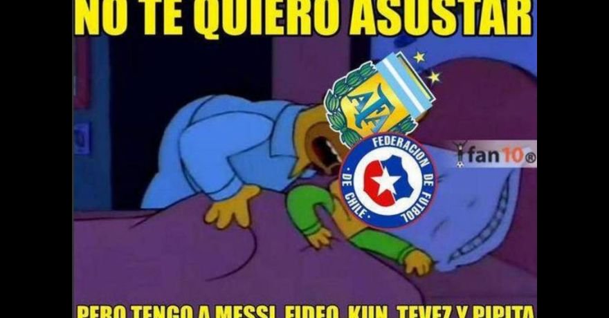 Memes Chile Campeón... Argentina... segundo