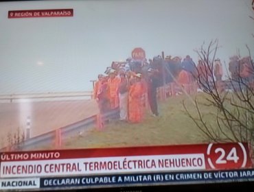 Incendio en termoeléctrica Nehuenco desata las alertas en Quillota