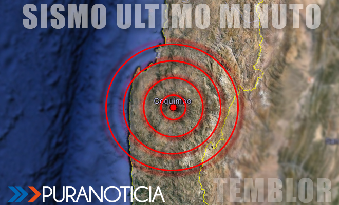 Sismo de 5 grados de magnitud se dejó sentir en la región de Coquimbo