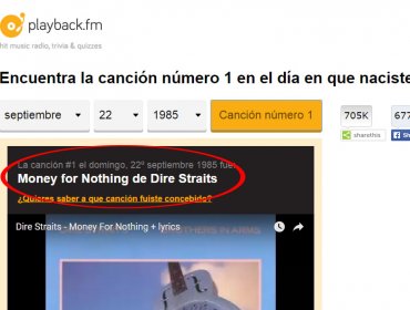 ¿Sabes cuál era la canción número 1 del ranking el día que naciste? Este sitio te lo dice