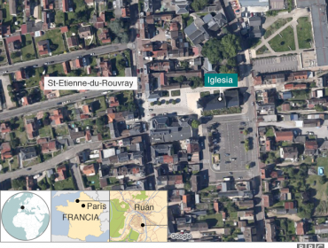 Mueren un cura y dos atacantes en toma de rehenes en una iglesia del noroeste Francia