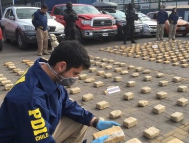 En operativo "Mansión del Norte" PDI decomisa 6,5 millones de dosis de cocaína