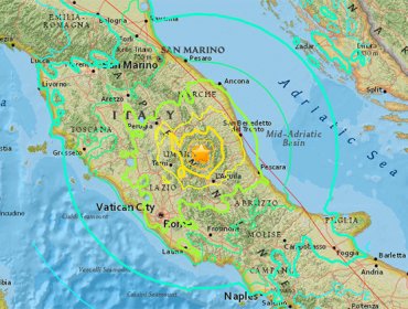 Terremoto de magnitud 6,2 sacude el centro de Italia