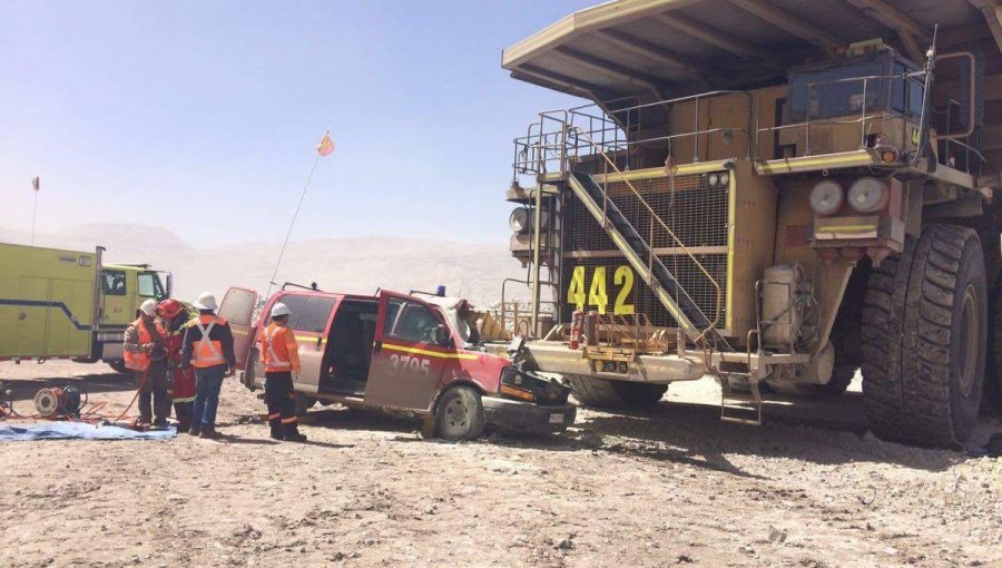 Dos muertos en grave accidente en mina Chuquicamata