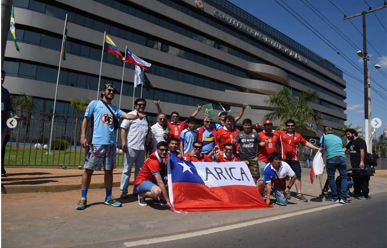 La Marea Roja presente en la previa de Chile Paraguay