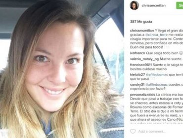 Chriss Mc Millan se realizó cirugía para mejorar su figura