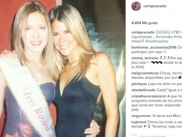 La foto del recuerdo de Carla Jara cuando participo en el extinto Miss 17