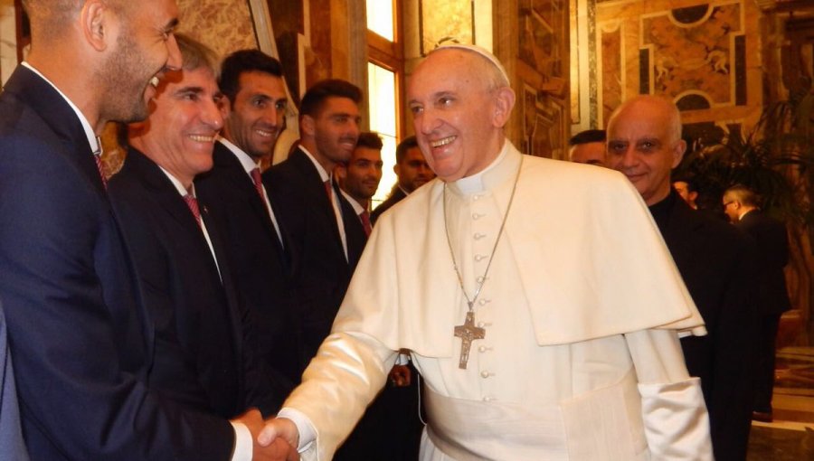 San Lorenzo de Argentina visitó al Papa en el Vaticano